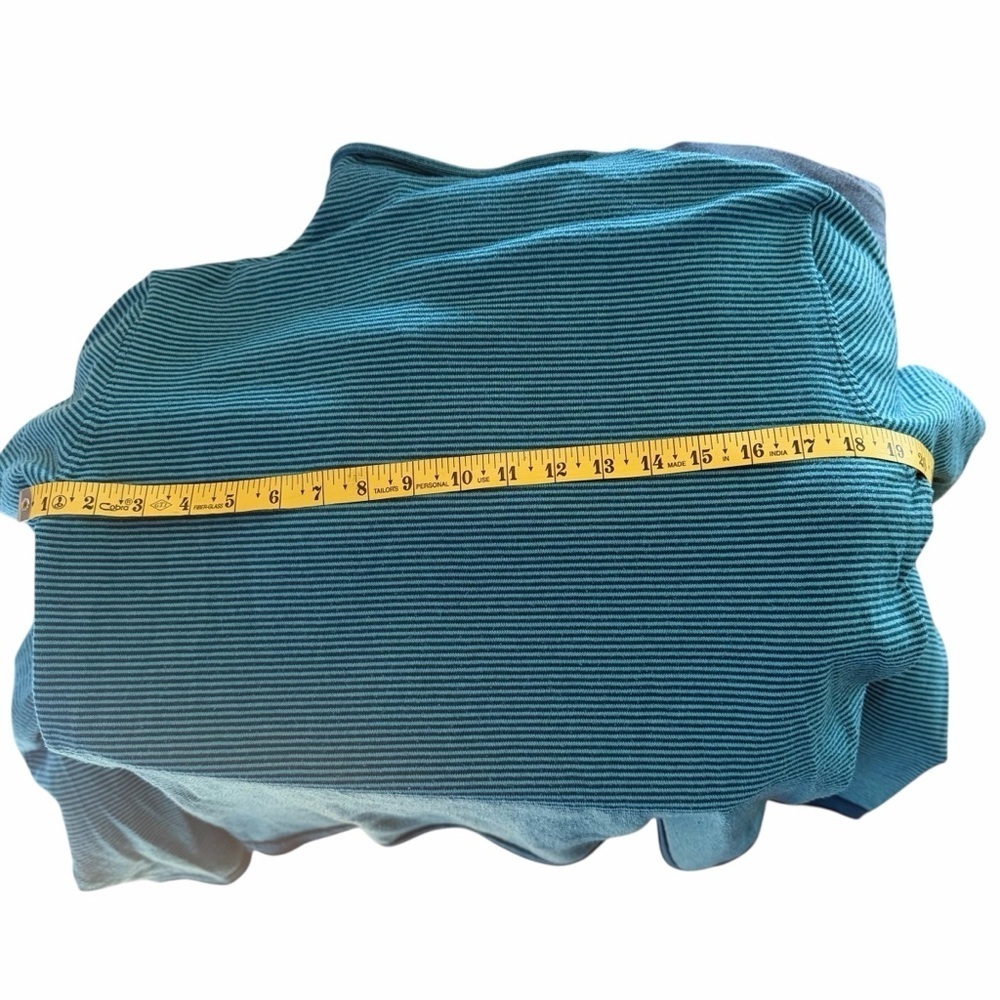 Title Nine Super StripeTurquoise Cowl Neck Sweater Moroccan Tile / grape leaf - Picture 3 of 7